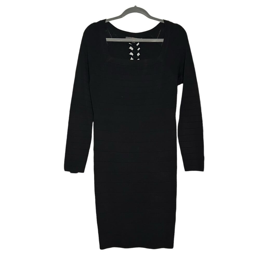 Guess Black Cut Out Bandage Dress Size XL